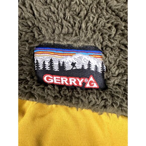 Gerry Hi Pule Half Snap Sweater Fleece Sherpa Jacket Pullover Green Mens Large - Picture 2 of 6